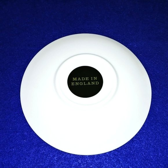 Demitasse Cups Saucers Set of 2 Fruits Florals Made in England Green Rim Vintage - Picture 6 of 8